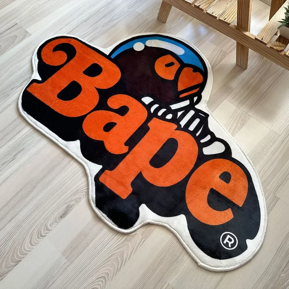 Baby Bape Rug, Hypebeast Rug, Sneakers Room Decor, Unique Street Fashion Design